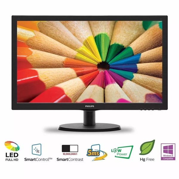 MONITOR 19 PHILIPS 193V5LHSB25577 LED HD 60HZ VGA HDMI