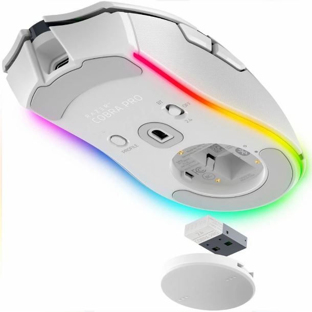 MOUSE GAMER WIRELESS RAZER COBRA PRO WHITE RZ01-04660200-R3U1
