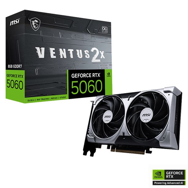 PLACA DE VIDEO GeForce RTX 5060 8GB MSI VENTUS 2X OC