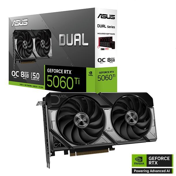 PLACA DE VIDEO GeForce RTX 5060 TI 8GB ASUS DUAL OC EDITION