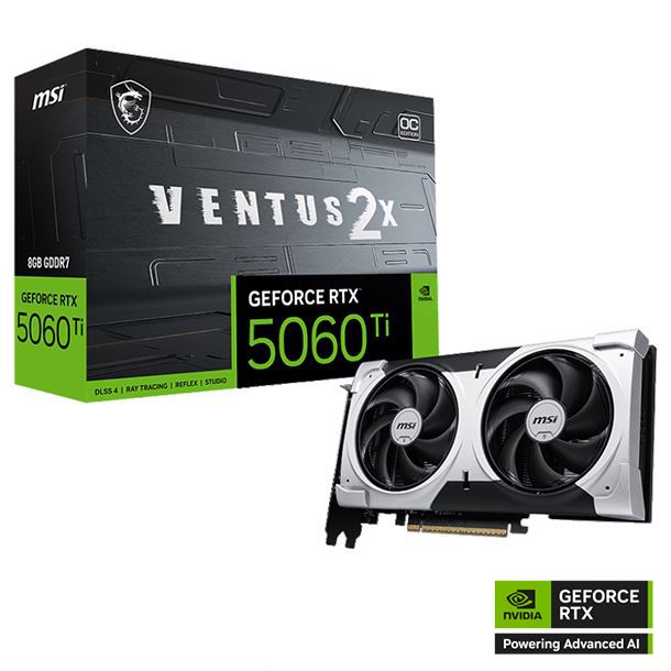 PLACA DE VIDEO GeForce RTX 5060 TI 8GB MSI VENTUS 2X OC PLUS