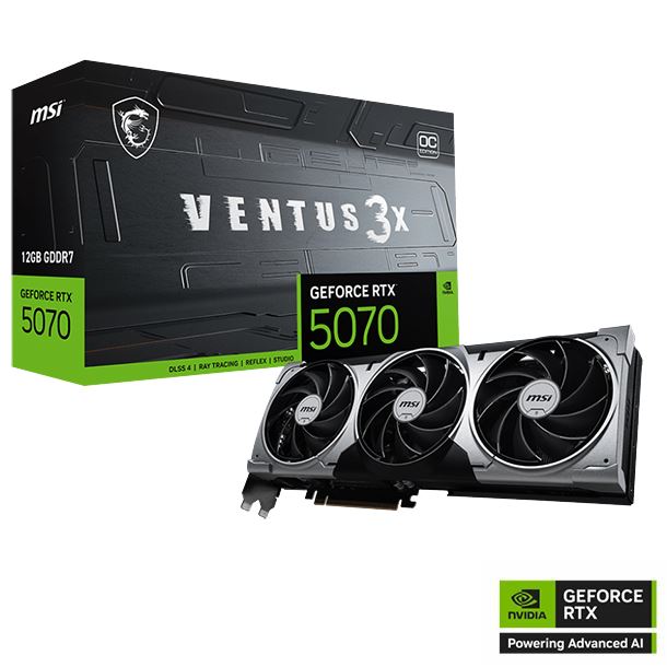 PLACA DE VIDEO GeForce RTX 5070 12GB MSI VENTUS 3X OC