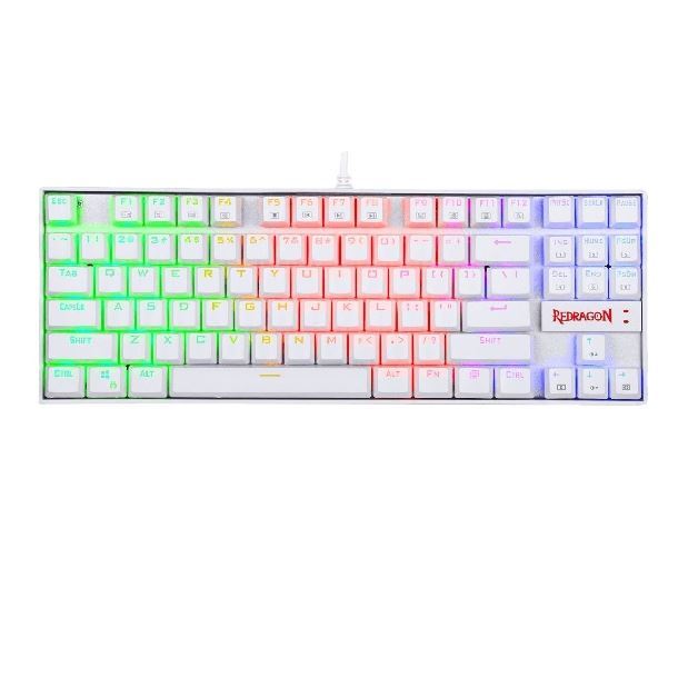 TECLADO GAMER REDRAGON KUMARA K552 RGB WHITE - SWITCH RED ESPAÑOL