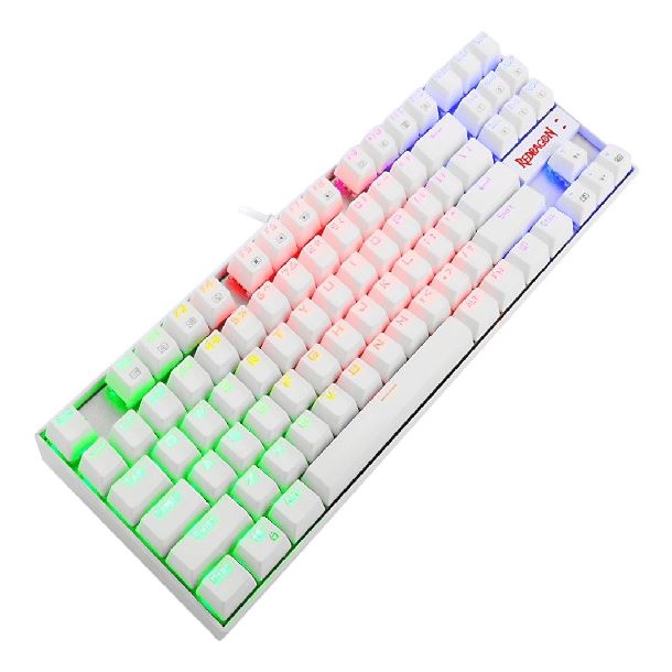 TECLADO GAMER REDRAGON KUMARA K552 RGB WHITE - SWITCH RED ESPAÑOL